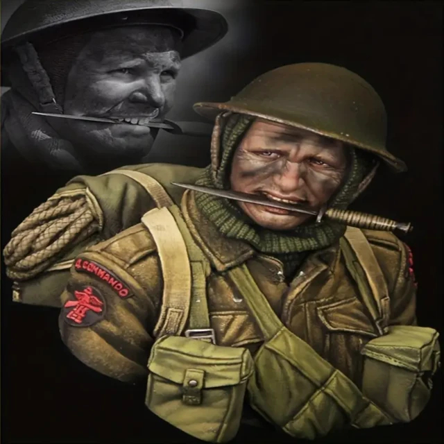 WWII Resin Model Figure Bust British Commandos